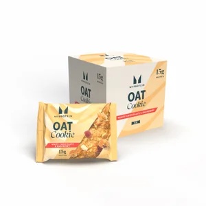 Baltyminis sausainis „Baked Protein Cookie“ - Flavour White Chocolate and Raspberry (Oat)