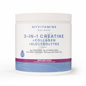 3 viename Kreatinas + Kolagenas + Elektrolitai - Flavour Mixed Berry Lime