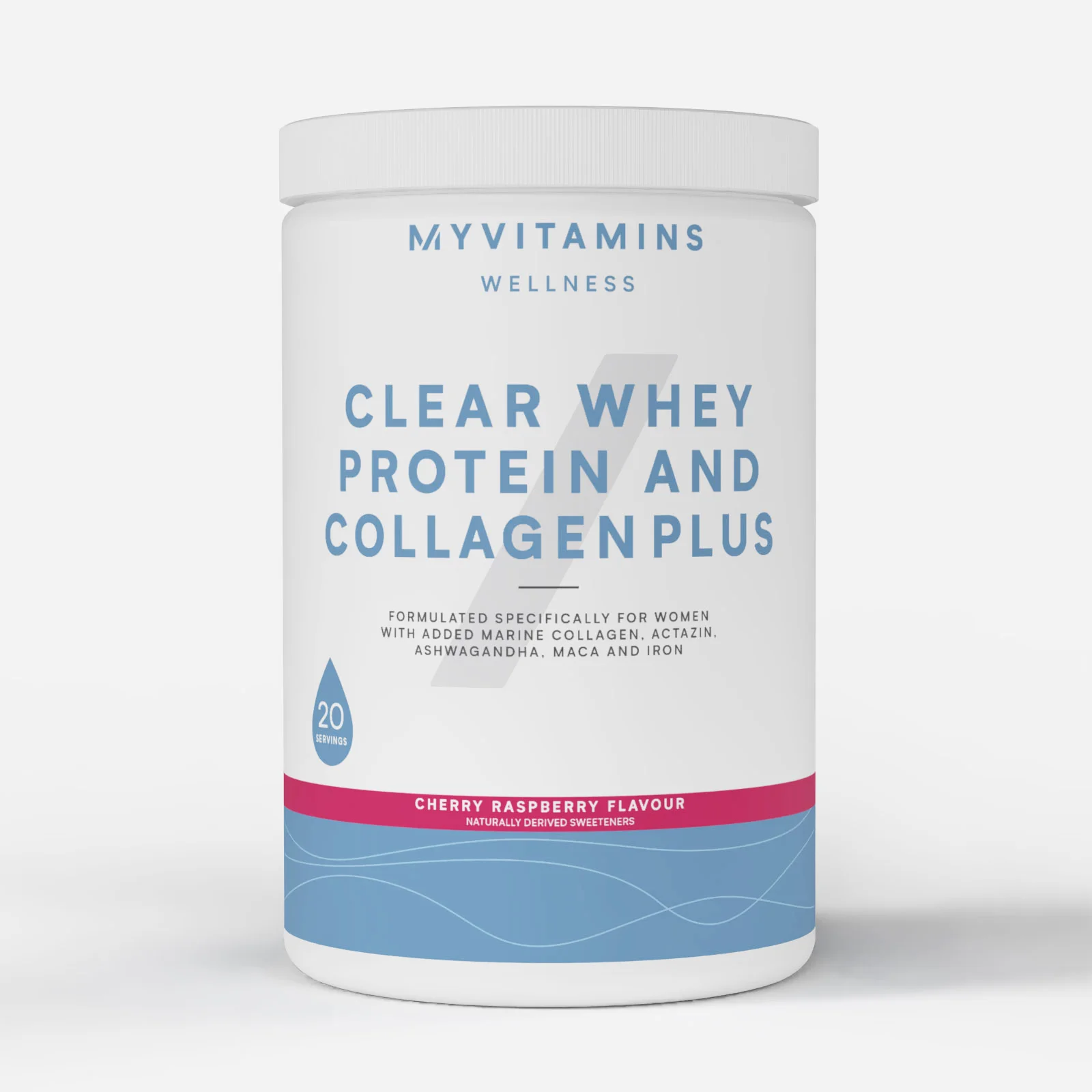 Clear Whey Protein and Collagen Plus - 486G - 20Porcijos - Cherry Raspberry vaizdas 1