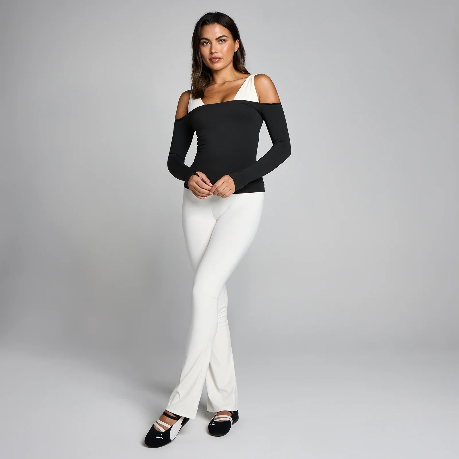 MP Moterų Tempo Off The Shoulder LS Top - Juoda - S vaizdas 3