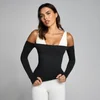 MP Moterų Tempo Off The Shoulder LS Top - Juoda