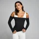 MP Moterų Tempo Off The Shoulder LS Top - Juoda