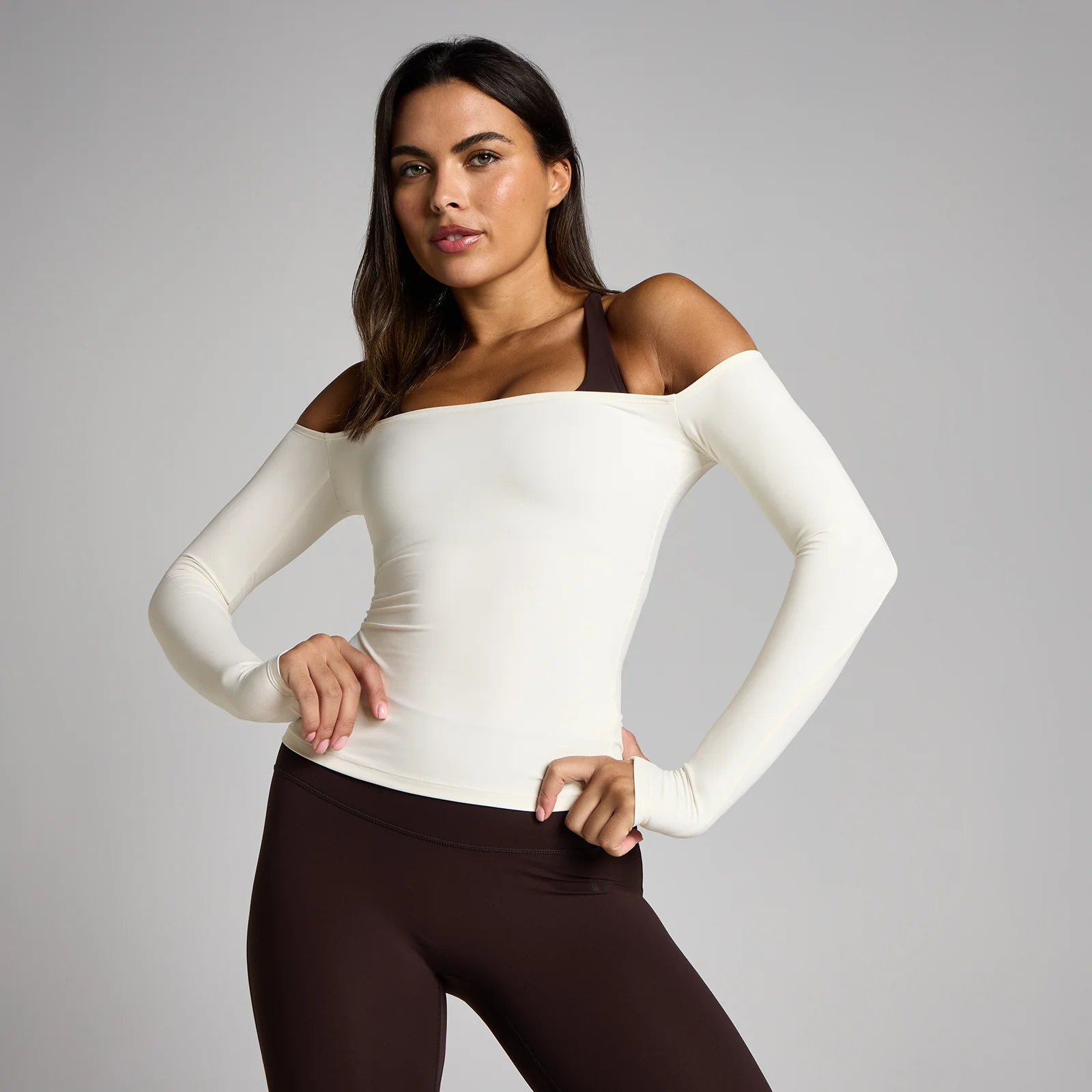 MP Moterų Tempo Off The Shoulder LS Top - Vanilė - XS vaizdas 1