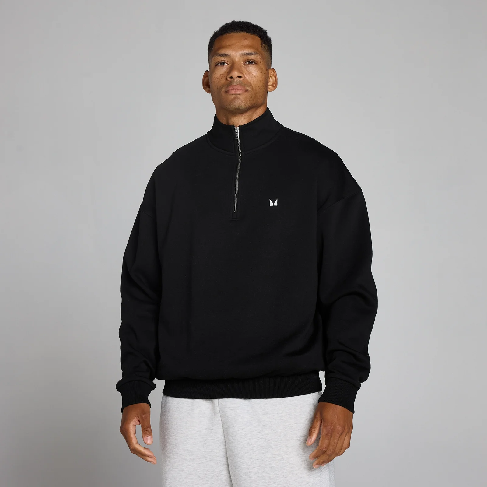 MP Men's Rest Day Oversized 1/4 Zip - Black - M vaizdas 1