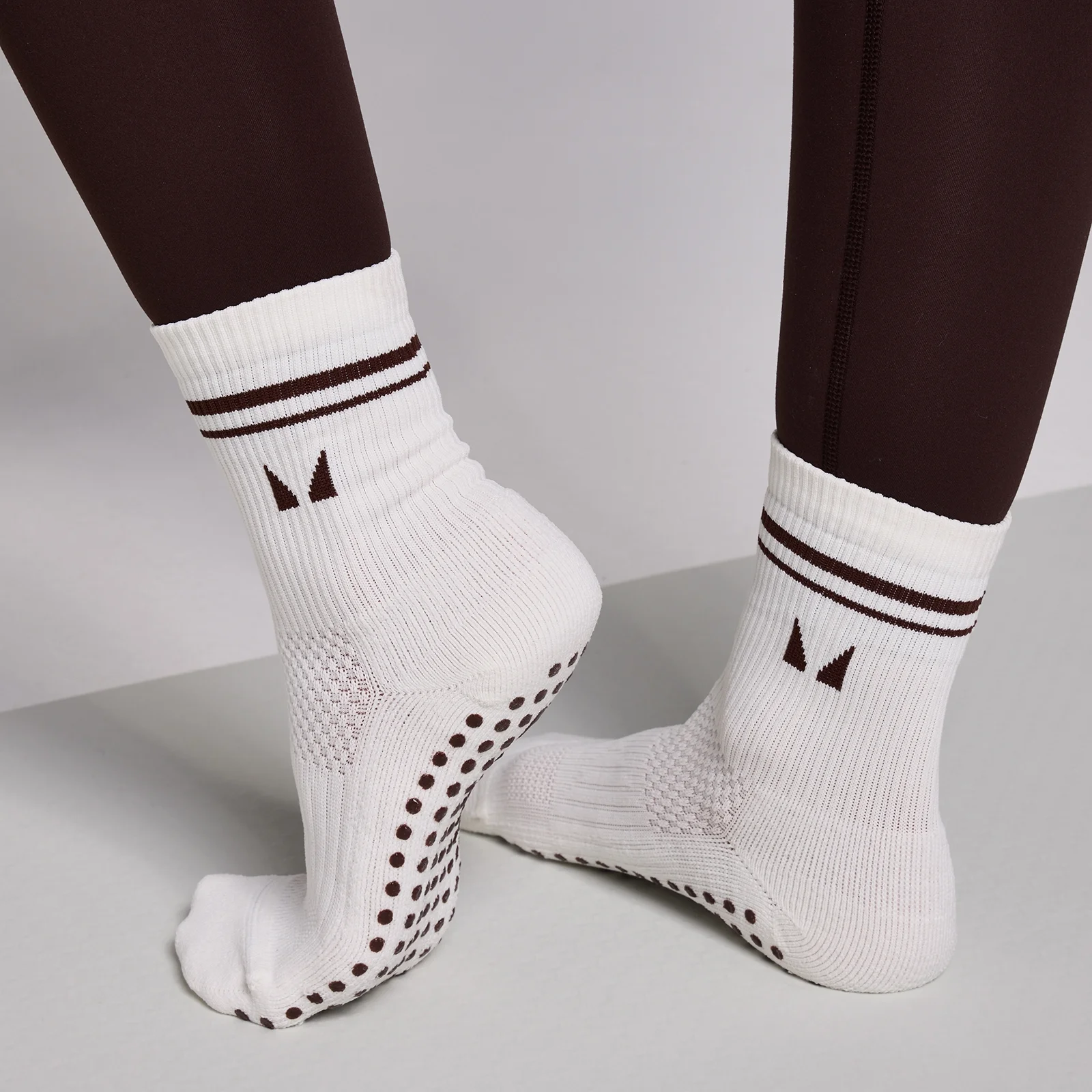 MP Pilates Socks (2 pack) - Cocoa/Pearl - UK 2-5 vaizdas 1