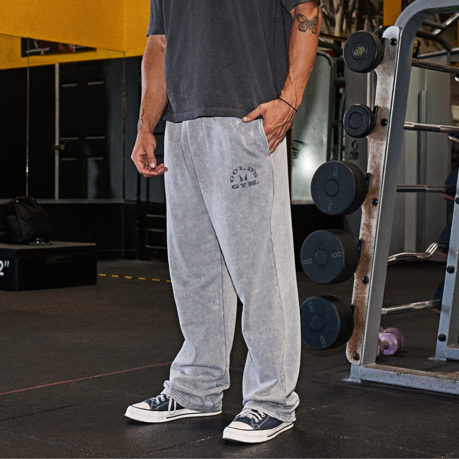 MP X Gold's Vyrų Washed Graphic Oversized Sportinės Kelnės - Steel Blue - L vaizdas 1
