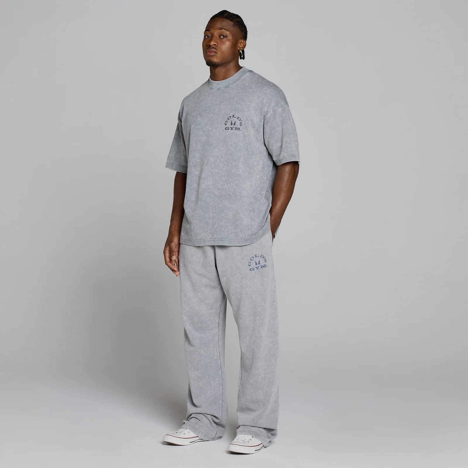 MP X Gold's Vyrų Washed Graphic Oversized Sportinės Kelnės - Steel Blue - L vaizdas 5