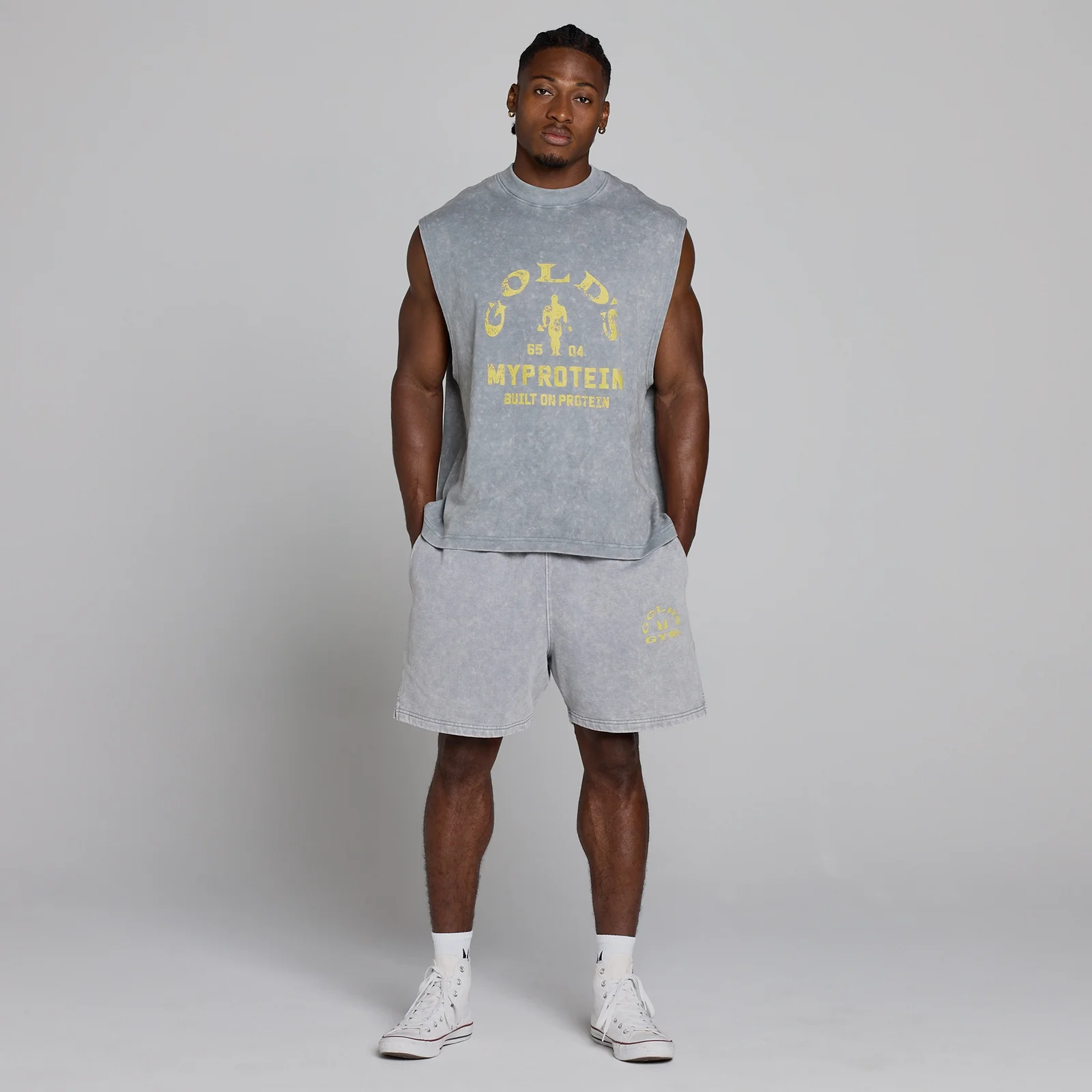 MP X Gold's Vyrų Washed Graphic Oversized Tank - Steel Blue - XL vaizdas 5