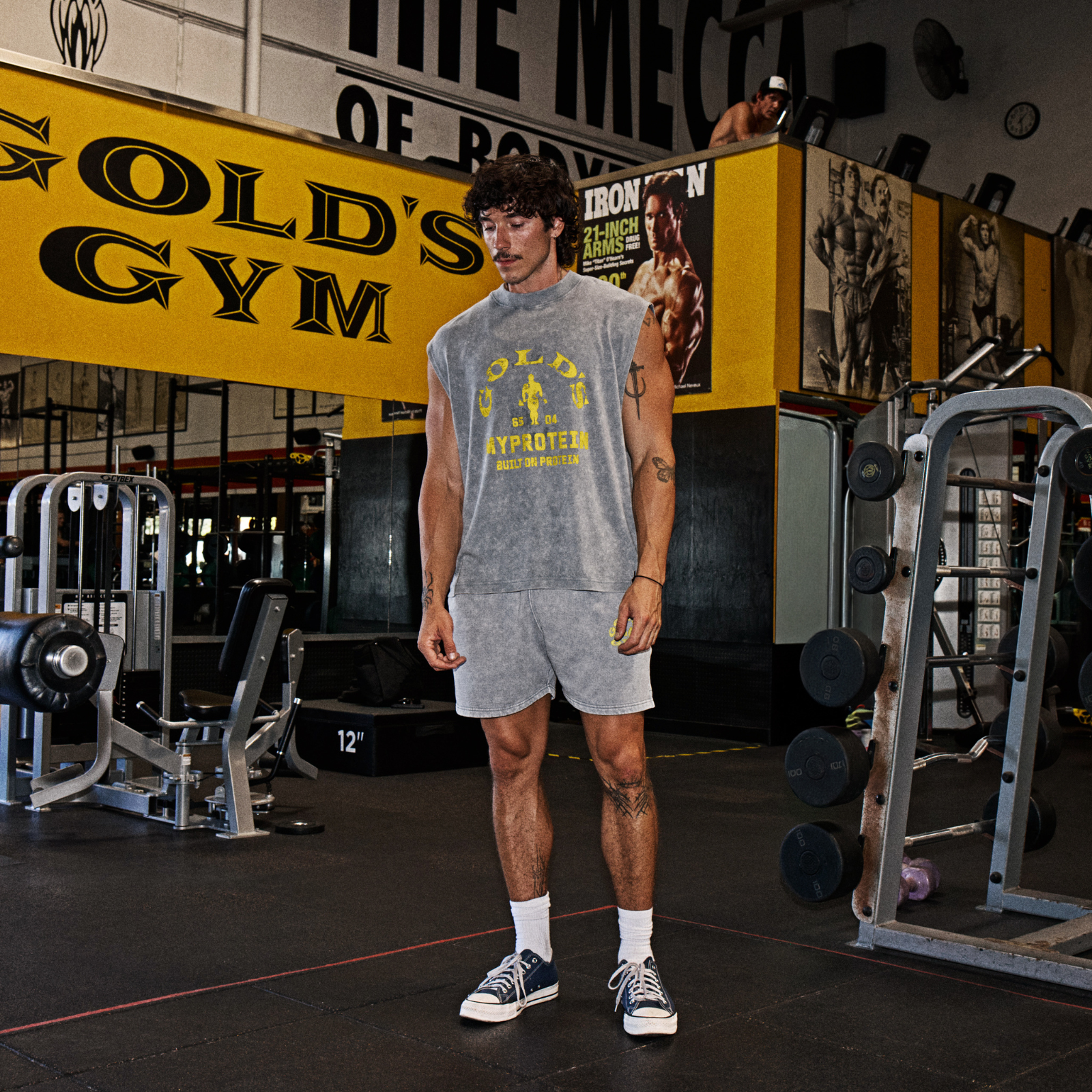 MP X Gold's Vyrų Washed Graphic Oversized Tank - Steel Blue - XL vaizdas 2