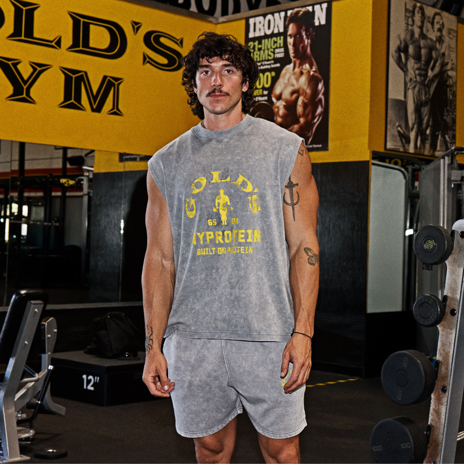 MP X Gold's Vyrų Washed Graphic Oversized Tank - Steel Blue - XL vaizdas 1