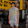 MP X Gold's Vyrų Washed Graphic Oversized Tank - Steel Blue