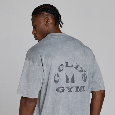 MP X Gold's Vyrų Washed Graphic Oversized Marškinėliai - Steel Blue - XS vaizdas 6