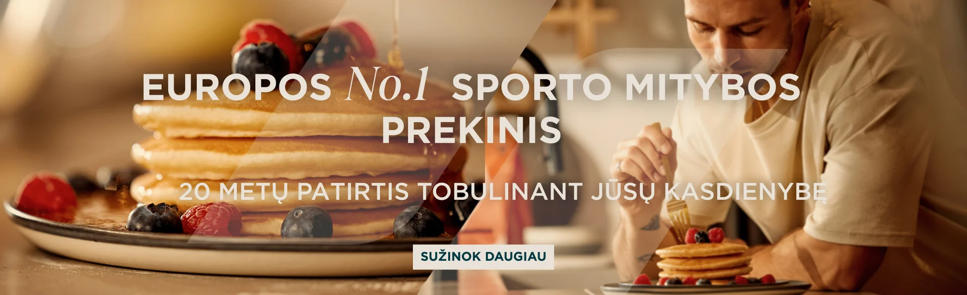 Europos sporto mitybos prekės ženklas Nr. 1. Su 20 metų patirtimi, padedančia pagerinti jūsų treniruotes!